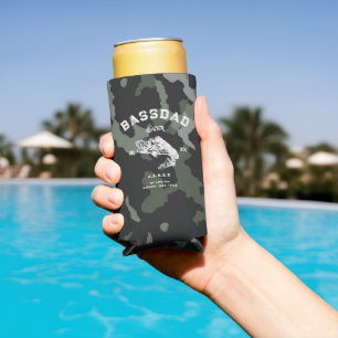 Moderner Bass Fishing Camouflage Individuelle Name Selters Dosenkühler