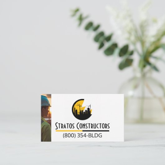 Moderner Bau Visitenkarte (Stehend Vorderseite)