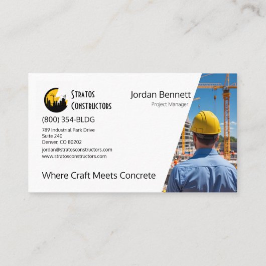 Moderner Bau Visitenkarte (Rückseite)
