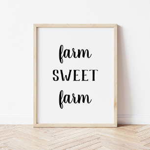 Moderner Bauernhof Sweet Farm Print Poster