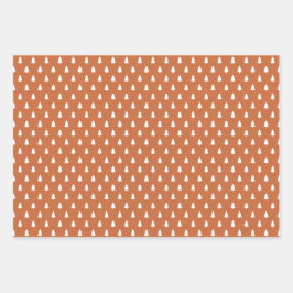 Moderner Bauernhof Urlaub in Orange verbrannt Geschenkpapier Set