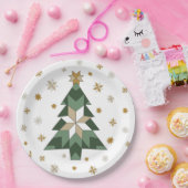 Moderner Bauernhof Weihnachtsbaum Pappteller (Party)