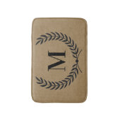 Moderner Bauernstil-Laurel mit Monogram Badematte (Vorderseite Vertikal)