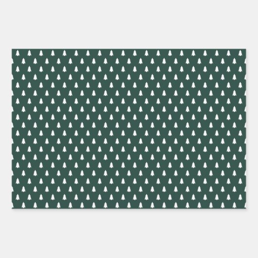 Moderner Bauernurlaub dunkelgrün Geschenkpapier Set (Vorderseite)