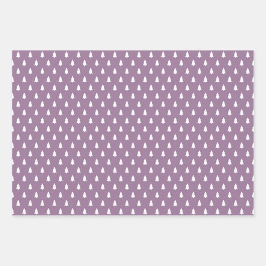 Moderner Bauernurlaub staubig lila Geschenkpapier Set (Vorderseite)