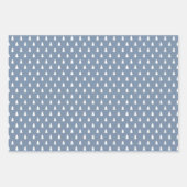 Moderner Bauernurlaub Vintag blau Geschenkpapier Set (Vorderseite)