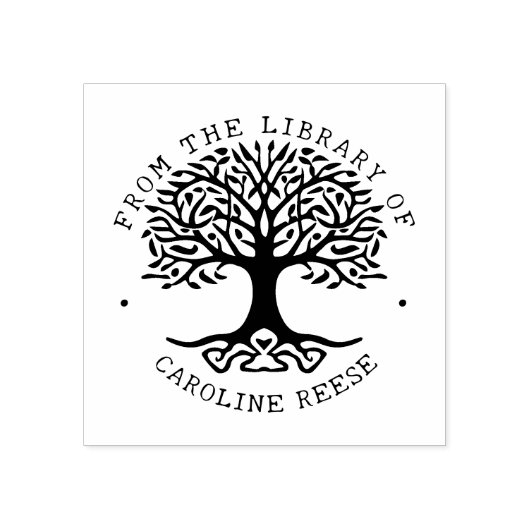 Moderner Baum aus der Bibliothek Gummistempel (Prägung)
