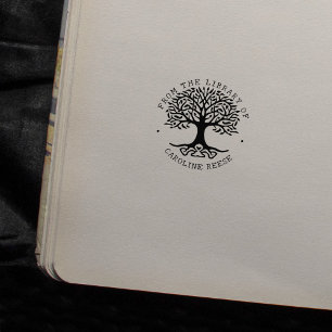 Moderner Baum aus der Bibliothek Gummistempel