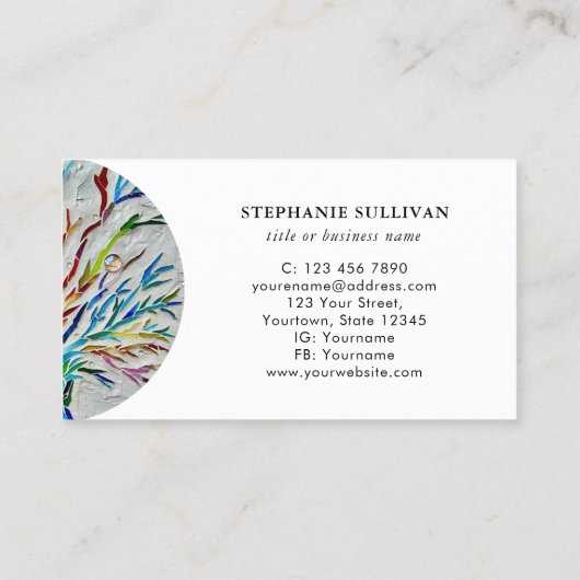 Moderner Baum Beruflich Visitenkarte (Rückseite)