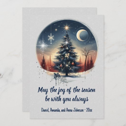 Moderner Baum gegen Wald und Weihnachten (Vorne/Hinten)