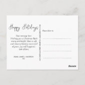 Moderner Baum Zwei Foto Erste Weihnachtskarte Postkarte (Rückseite)