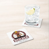 Moderner Baumeister Handyman Bau Beruflich Rechteckiger Pappuntersetzer (Vor Ort)