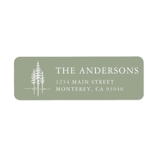 Moderner Baumwald Rustikale Hochzeitssemble-Rückse (Vorne)