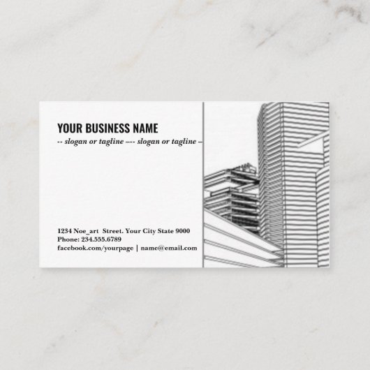 Moderner Baustil Visitenkarte (Rückseite)