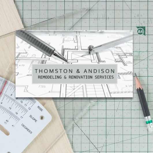 Moderner Bauunternehmer-Architekt Visitenkarte