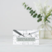 Moderner Bauunternehmer-Architekt Visitenkarte (Stehend Vorderseite)