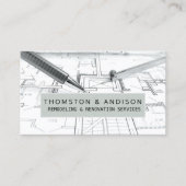 Moderner Bauunternehmer-Architekt Visitenkarte (Vorderseite)