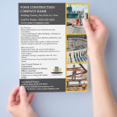 Moderner Bauunternehmer oder Bauunternehmen Flyer (Hand)