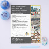 Moderner Bauunternehmer oder Bauunternehmen Flyer (Einzeln)