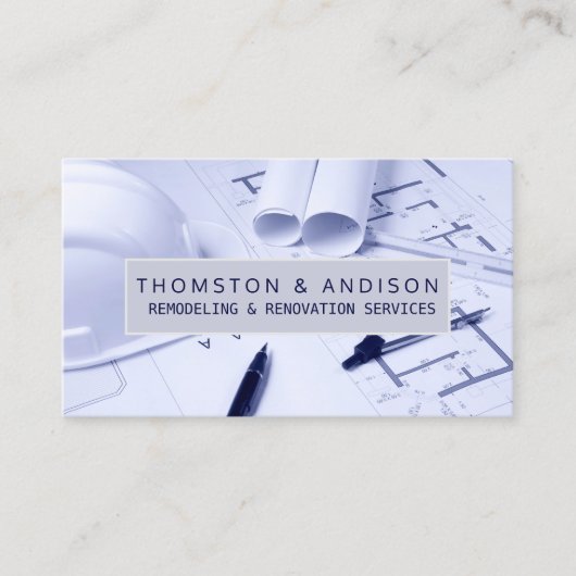 Moderner Bauunternehmer Visitenkarte (Vorderseite)