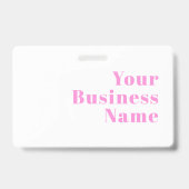 Moderner, bearbeitbarer Firmenname oder Vor- und N Ausweis (Rückseite)