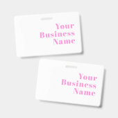 Moderner, bearbeitbarer Firmenname oder Vor- und N Ausweis (Vorder- & Rückseite)