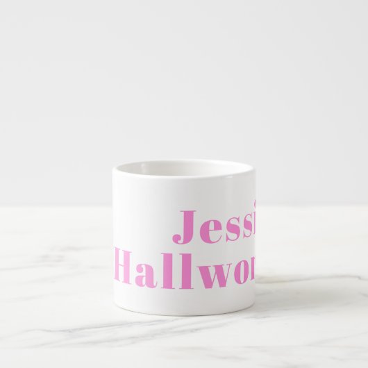 Moderner, bearbeitbarer Firmenname oder Vor- und N Espressotasse (Vorderseite)