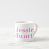 Moderner, bearbeitbarer Firmenname oder Vor- und N Espressotasse (Vorderseite Rechts)