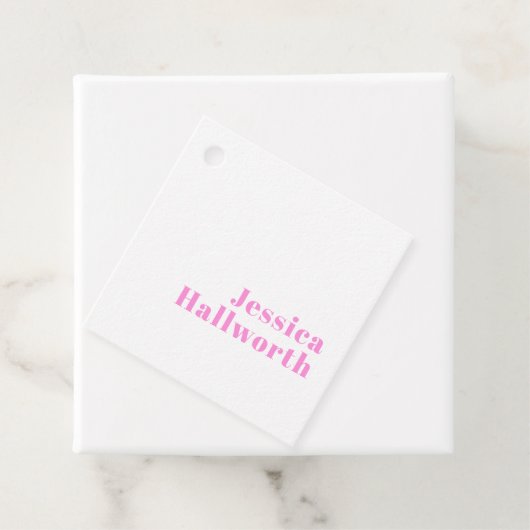 Moderner, bearbeitbarer Firmenname oder Vor- und N Geschenkanhänger (Beispiel)