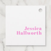 Moderner, bearbeitbarer Firmenname oder Vor- und N Geschenkanhänger (Rückseite)