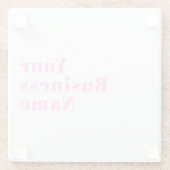 Moderner, bearbeitbarer Firmenname oder Vor- und N Glasuntersetzer (Rückseite)