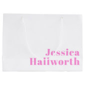 Moderner, bearbeitbarer Firmenname oder Vor- und N Große Geschenktüte (Rückseite)