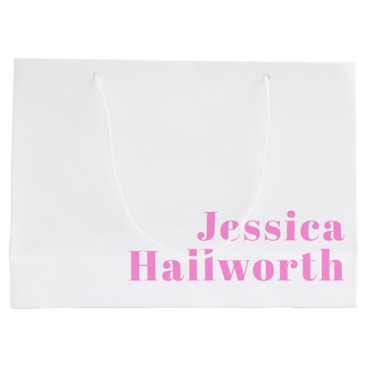 Moderner, bearbeitbarer Firmenname oder Vor- und N Große Geschenktüte (Rückseite)