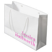 Moderner, bearbeitbarer Firmenname oder Vor- und N Große Geschenktüte (Vorderseite Schrägansicht)