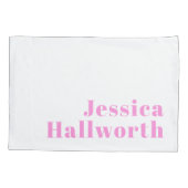 Moderner, bearbeitbarer Firmenname oder Vor- und N Kissenbezug (Rückseite)