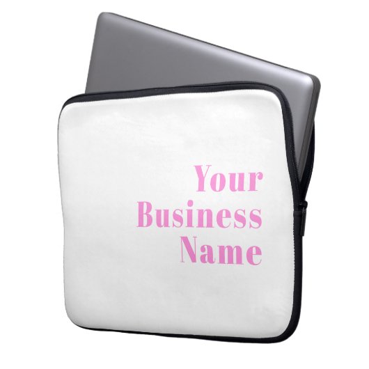 Moderner, bearbeitbarer Firmenname oder Vor- und N Laptopschutzhülle (Vorderseite Links)