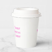 Moderner, bearbeitbarer Firmenname oder Vor- und N Pappbecher (Rechts)