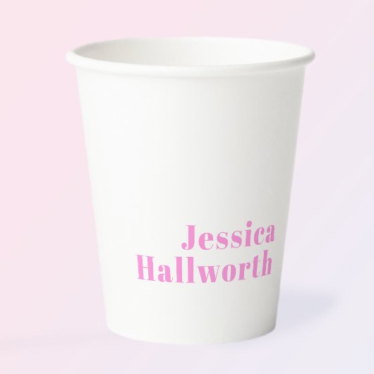 Moderner, bearbeitbarer Firmenname oder Vor- und N Pappbecher