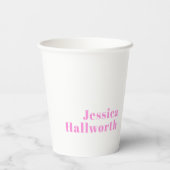 Moderner, bearbeitbarer Firmenname oder Vor- und N Pappbecher (Rückseite)