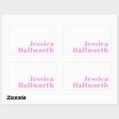 Moderner, bearbeitbarer Firmenname oder Vor- und N Rechteckiger Aufkleber (Blatt)