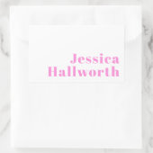 Moderner, bearbeitbarer Firmenname oder Vor- und N Rechteckiger Aufkleber (Tasche)