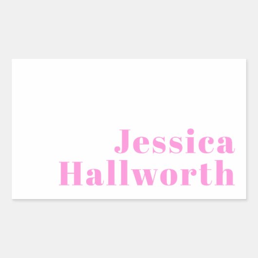 Moderner, bearbeitbarer Firmenname oder Vor- und N Rechteckiger Aufkleber (Vorderseite)