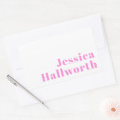 Moderner, bearbeitbarer Firmenname oder Vor- und N Rechteckiger Aufkleber (Umschlag)