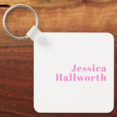 Moderner, bearbeitbarer Firmenname oder Vor- und N Schlüsselanhänger (Vorderseite)