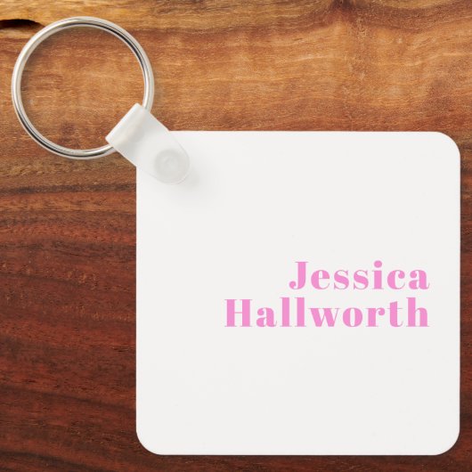 Moderner, bearbeitbarer Firmenname oder Vor- und N Schlüsselanhänger (Vorderseite)