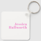 Moderner, bearbeitbarer Firmenname oder Vor- und N Schlüsselanhänger (Rückseite)