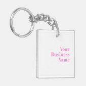 Moderner, bearbeitbarer Firmenname oder Vor- und N Schlüsselanhänger (Vorderseite links)