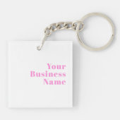 Moderner, bearbeitbarer Firmenname oder Vor- und N Schlüsselanhänger (Rückseite)