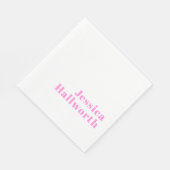 Moderner, bearbeitbarer Firmenname oder Vor- und N Serviette (Ecke)