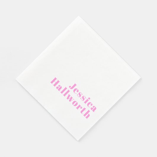 Moderner, bearbeitbarer Firmenname oder Vor- und N Serviette (Ecke)